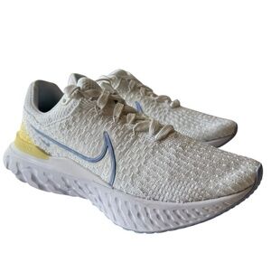 NIKE React Infinity Run FK 3 Shoe White Marine Sneaker DD3024-100 Women's 8 NEW